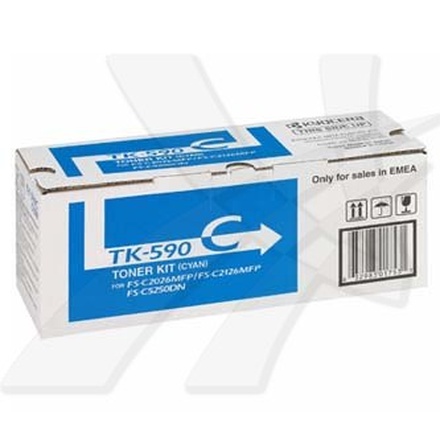 Papírenské zboží - Kyocera originální toner TK590C, cyan, 5000str., 1T02KVCNL0, Kyocera FS-C 2026, 2126MFP,