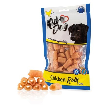 Papírenské zboží - KIDDOG kuřecí trubičky řezané 80 g 