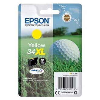 Papírenské zboží - Epson originální ink C13T34744010, T347440, 34XL, yellow, 10.8ml, Epson WF-3720DWF, 3725D