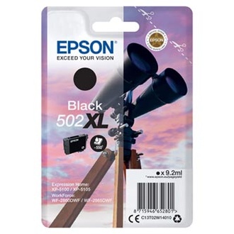 Papírenské zboží - Epson originální ink C13T02W14010, 502XL, T02W140, black, 9.2ml, Epson XP-5100, XP-5105,