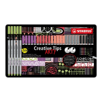 Papírenské zboží - Kreativní set STABILO Creative Tips ARTY 30 ks sada PASTEL - 6 různých barev